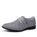 Men's plus size canvas shoes - breathable pointed toe linen canvas dress shoes - business casual shoes - beijing old cloth shoes