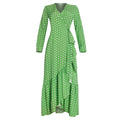 Fashion cross-border supply   african plus size women's clothing polka dot cross belt rufflesdress