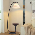 Modern minimalist floor lamp - living room accent light with shelves, designer-inspired mid-century style
