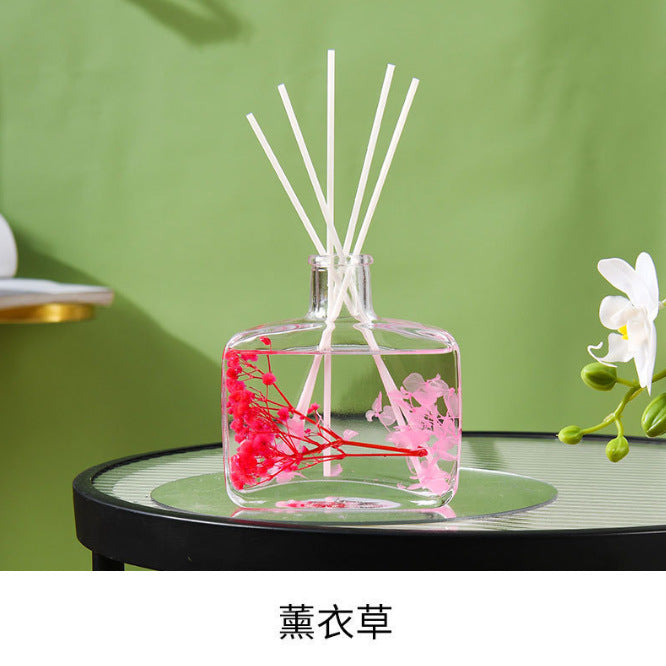 100ml preserved flower flameless reed diffuser - hotel-grade fragrance, home air freshener, and odor eliminator for bathrooms