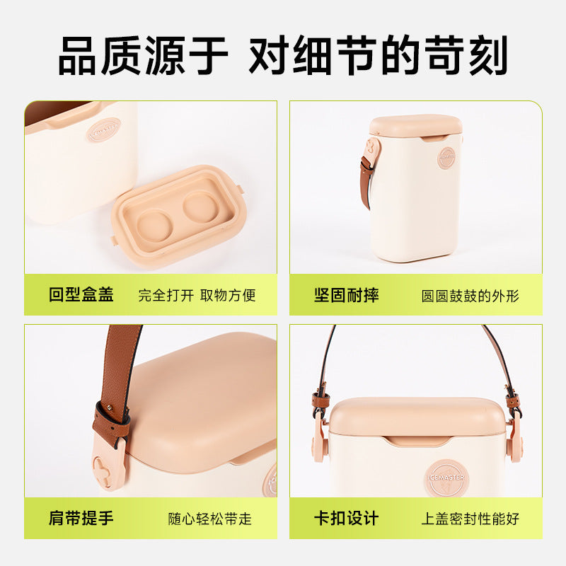 Ice master red wine bucket satchel frozen refrigerated outdoor portable long barrel beer wine insulated packaging box high-end