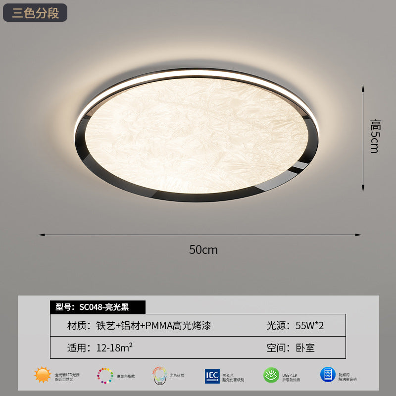 Ultra-thin bedroom ceiling light Modern Italian minimalist circular corridor aisle balcony light Creative warm master bedroom light