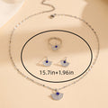[necklace] women's gemstone fashion cross-border electroplating niche pendant earrings ring classy light luxury clavicle chain jewelry