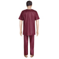 new cross-border e-commerce  summer crew neck youth african ethnic style short sleeve shirt three-piece set