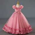 in stockgirl dress princess dress flower children's dress wedding dress evening dress catwalk gauze skirt kids 61 costumes