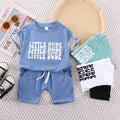 Kids' summer short-sleeve outfit:  new collection for boys and girls - casual summer clothing, baby t-shirt and shorts two-piece set