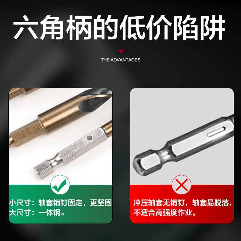 ATO hexagonal shank anti-skid twist drill bit High speed steel 4341 twist drill, metal stainless steel iron plate drilling drill bit