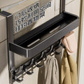 Over-the-door hook rack - no drilling required, clothes hanger, storage organizer, entryway coat rack, wall-mounted storage