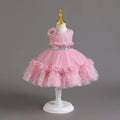Ready-to-ship wholesale tulle children's dresses, cake princess dresses, baby girl's first birthday dresses, flower girl dresses