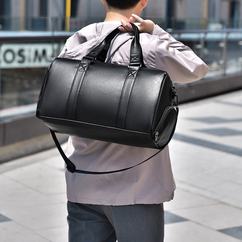 Processing custom leisure travel handbag dry and wet separation independent shoe compartment large capacity sports yoga bag travel bag
