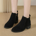 autumn cross-border slimming lookretroplus size short boots for women new arrivalexportbritish style side zipper mid-heeled boots