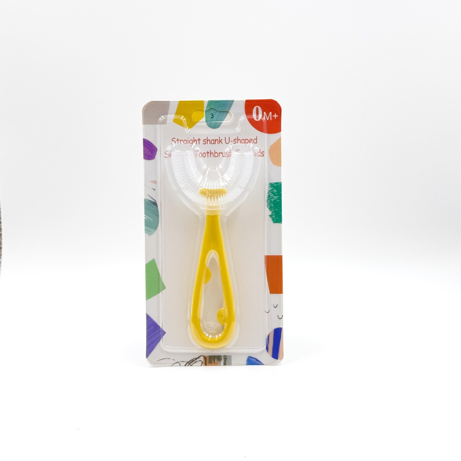 English card-mounted children's u-shaped toothbrush soft-bristled silicone oral cleaning children's toothbrush mouth-containing baby toothbrush
