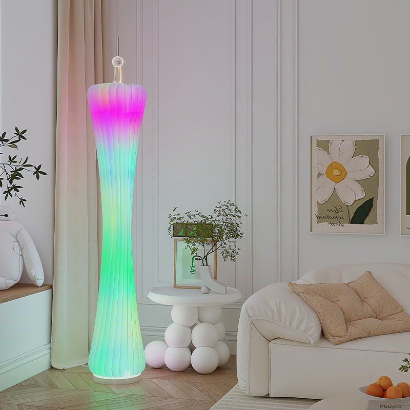 Small waist grass skirt floor lamp popular style living room sofa next to the atmosphere lamp classy sense accessible luxury cream style table lamp
