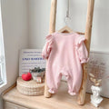 Baby spring autum clothes long sleeves double layer jumpsuit fashionable cute princess jumpsuit newborn baby girl outing clothes