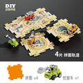 children's diy multifunctional electric vehicle educational toy for boys ages 3-6, construction vehicle model puzzle track car