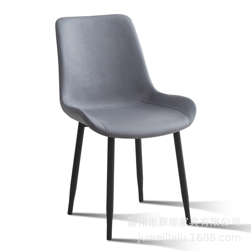Minimalist luxury leather dining chair - suitable for home, hotel, and reception use. features a durable carbon steel frame and comfortable design