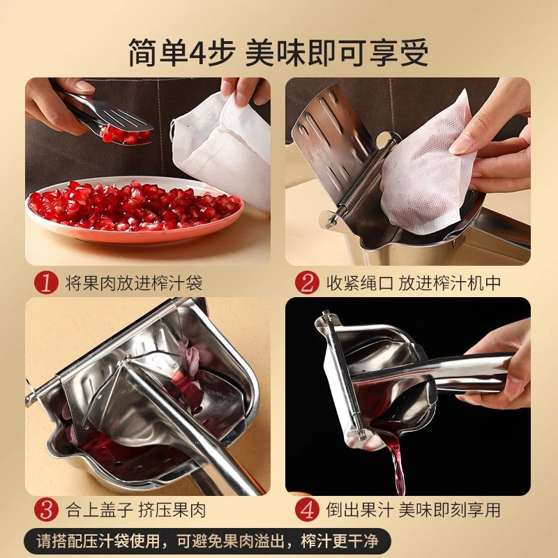 304 manual juicer - perfect for sugarcane, oranges, pomegranates, lemons, watermelons, and freshly squeezed orange juice