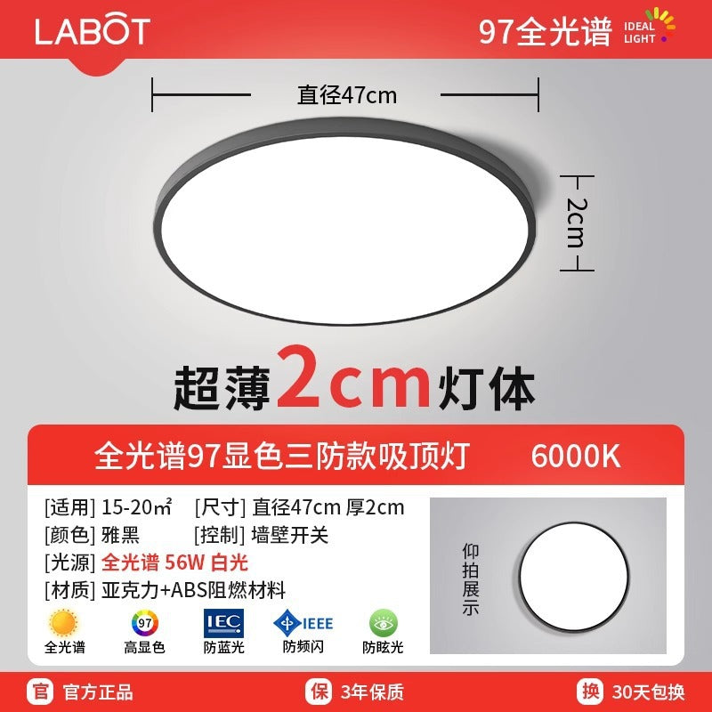 Three-proof full-spectrum ceiling light led living room light simple aisle light balcony light eye protection round bedroom light manufacturer