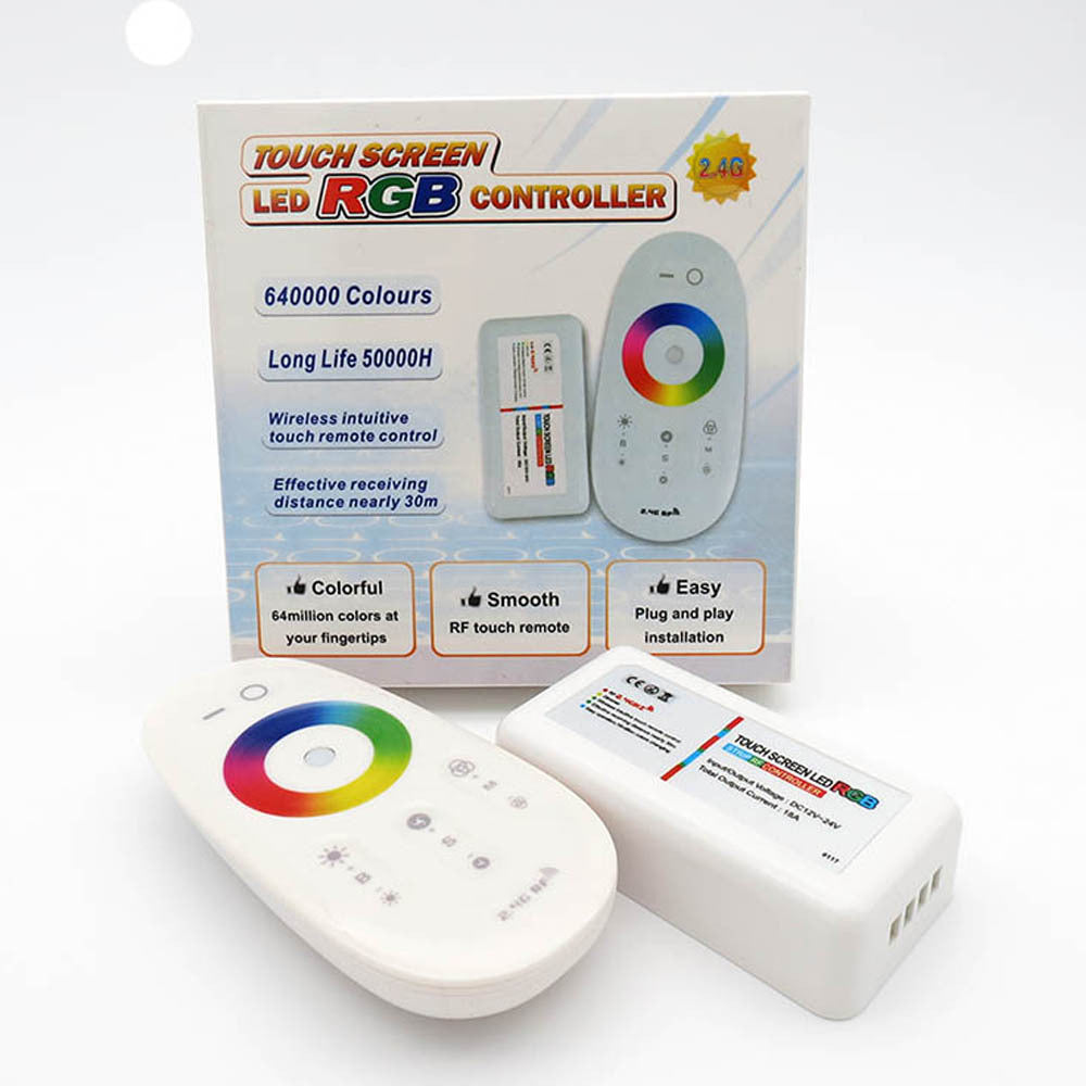2.4G RGB colorful controller RGBW Symphony RF full touch remote control, lighting strip group controller