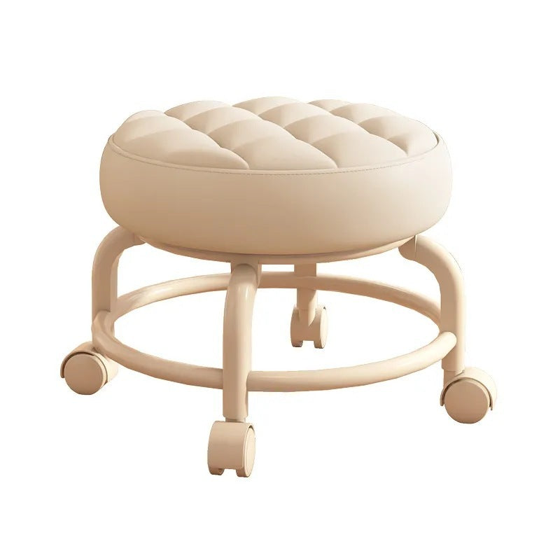 Baby carrying handy gadget universal roller pulley low stool kids toddler stool multifunctional beauty seam pedicure shoe changing stool round stool soft seat