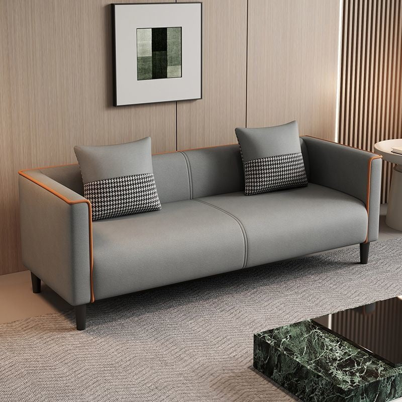 Cat claw leather sofa small apartment rental house living room bedroom clothing store double three-person sofa negotiation reception sofa