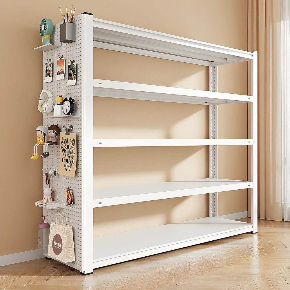 Household shelving unit, multi-tier floor storage rack for living room, balcony, kitchen, and general storage - iron shelving system