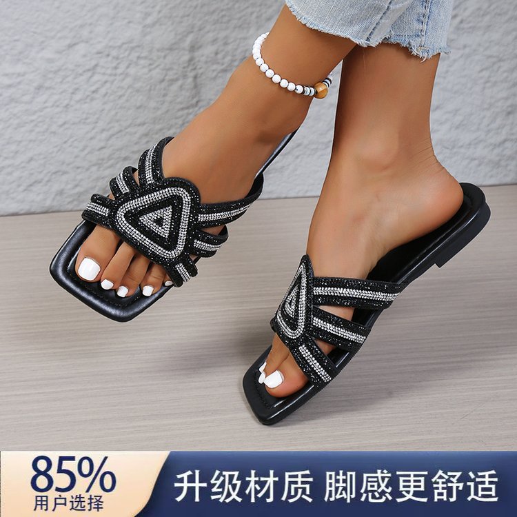 summer new arrival: plus-size women's flat slippers for cross-border e-commerce. available in sizes 35-43. wholesale options available. dropshipping to  and