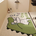 Cartoon cute shower room bathroom mat hollow silk loop non-slip anti-fall floor mat bathroom toilet drainage foot mat