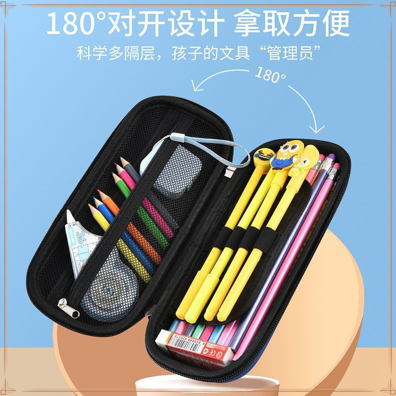 Primary school students pencil case first grade stationery case boys 3D large capacity kindergarten stationery bag cartoon girl pencil case