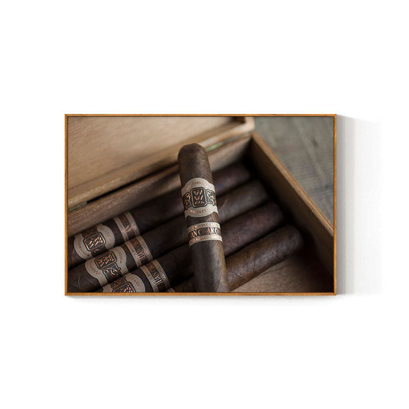 Cigar bar hanging painting American bar high-end club nightclub box wall decoration painting whiskey tobacco and alcohol shop mural