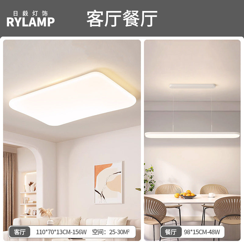 Full Spectrum Eye Protection Suspension Light Living Room Ceiling Light Minimalist Designer Creative Cream Wind Master Bedroom Lighting Package