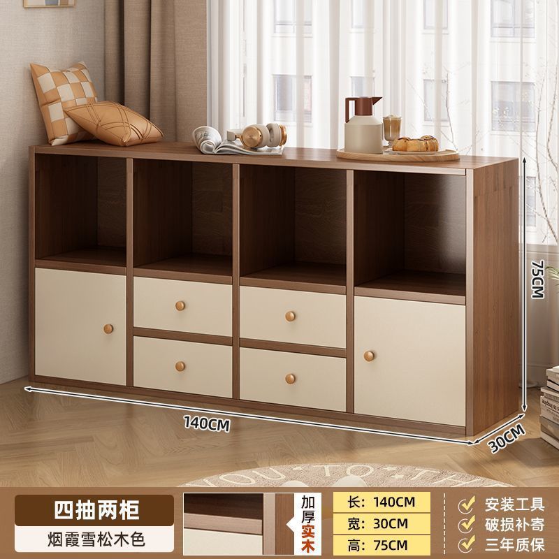 Simple bookcase all-in-one cabinet wall-mounted storage sofa side cabinet living room partition storage multi-layer storage cabinet bedside