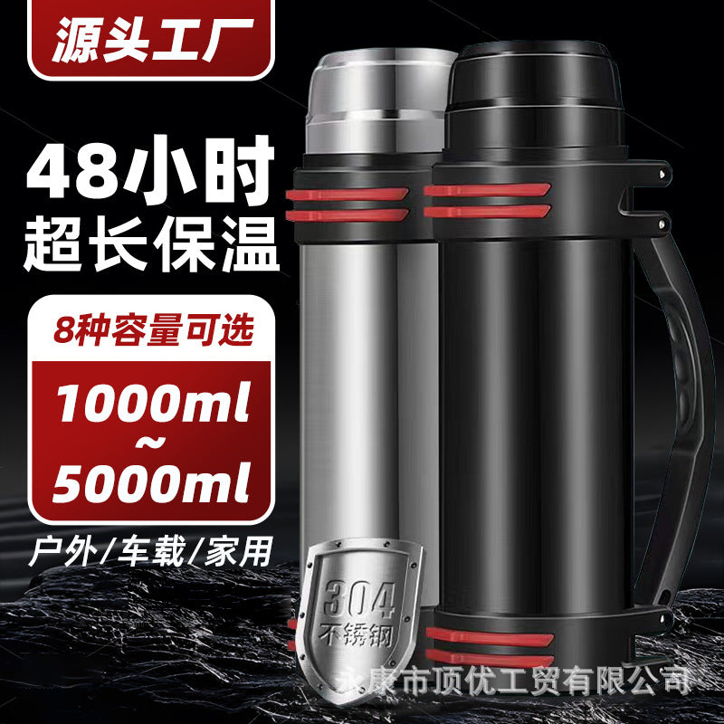 Wholesale large capacity insulated travel thermos - keeps hot/cold for 48 hours - home use kettle, portable outdoor, car mount, customizable engraving available