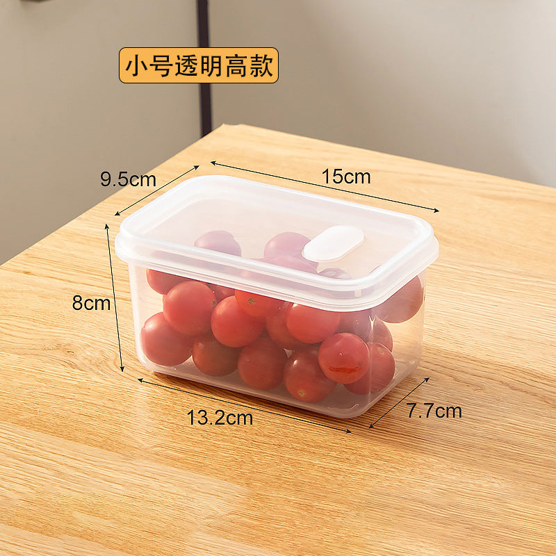 Outdoor sub-packing bento sushi box sealed plastic food storage box with lid transparent food-grade fruit crisper