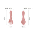 Soft pink spoon and fork