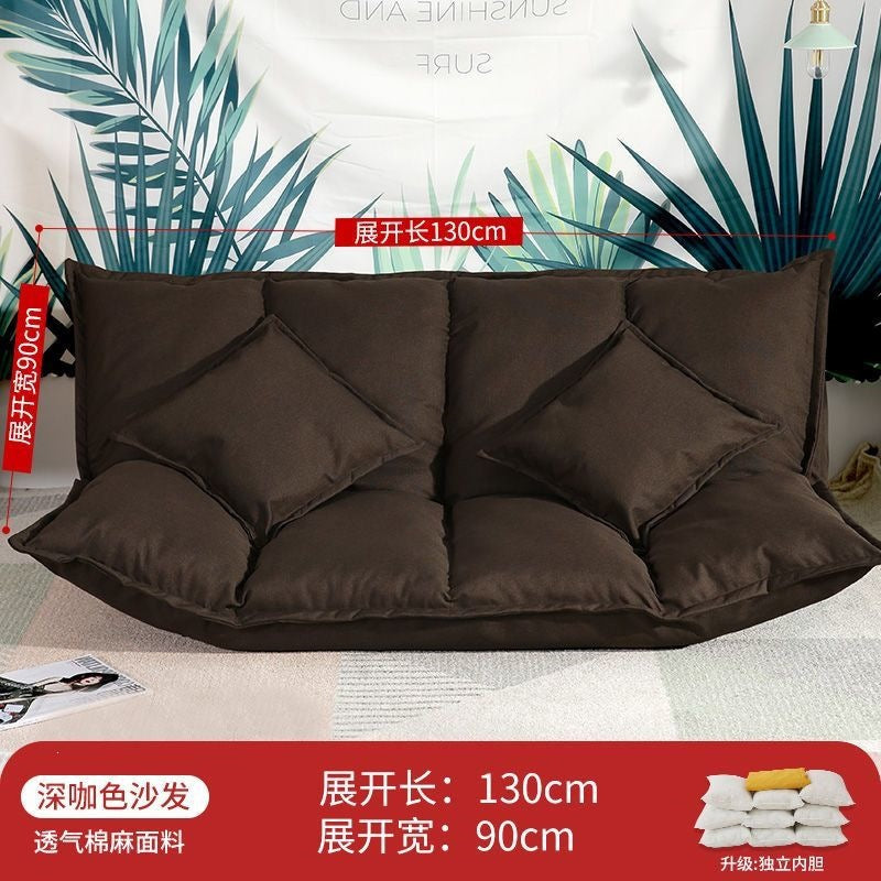 Lazy sofa popular tatami floor bedroom single and double small apartment foldable rental room japanese style bed dual-use