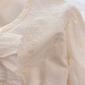 Kids' spring/autumn new korean style girls' long-sleeved cotton crew neck blouse - sweet & trendy baby girl shirt
