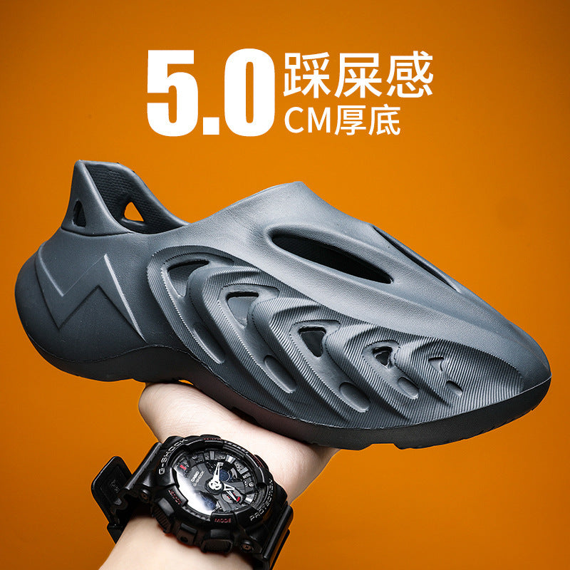 Cross-border 2025 new camouflage sports coconut hole shoes men's trend hollow Roman sandals beach shoes wholesale