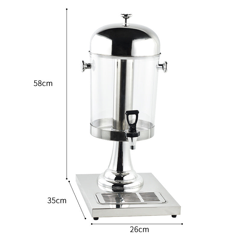 Hot and cold tripod, hotel commercial beverage bucket Stainless steel visual beverage machine Juicer faucet, juice tripod