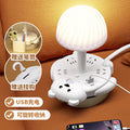 Multi-functional desk lamp socket with usb power strip - perfect for student dorms, bedside tables, eye protection reading, night light, warm light ambiance