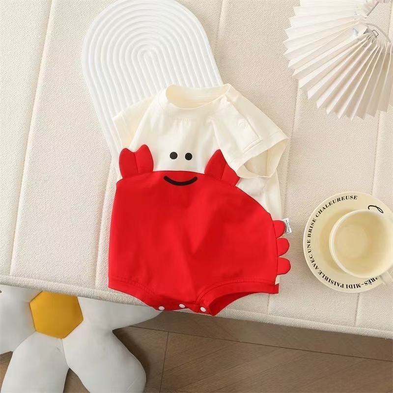 Summer new arrivals: korean style rompers for babies - cute cartoon designs, stylish and trendy for baby boys, breathable and lightweight bodysuits