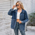Ebay european and american cross-border foreign trade women's clothing autumn new  independent station washed casual denim jacket tops