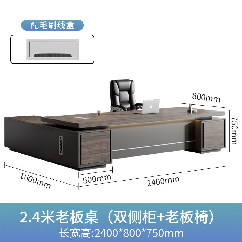 Saint li office desk - luxurious executive office desk and chair set - minimalist modern ceo desk - cross-border e-commerce