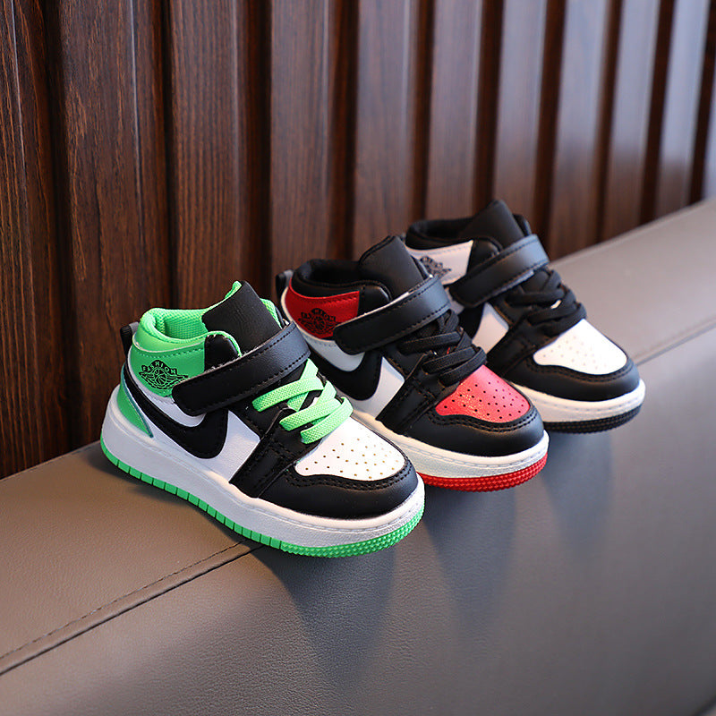 autumn new arrivals: boys' soft-soled comfortable athletic & casual shoes, korean style fashionable mid-top sneakers for girls