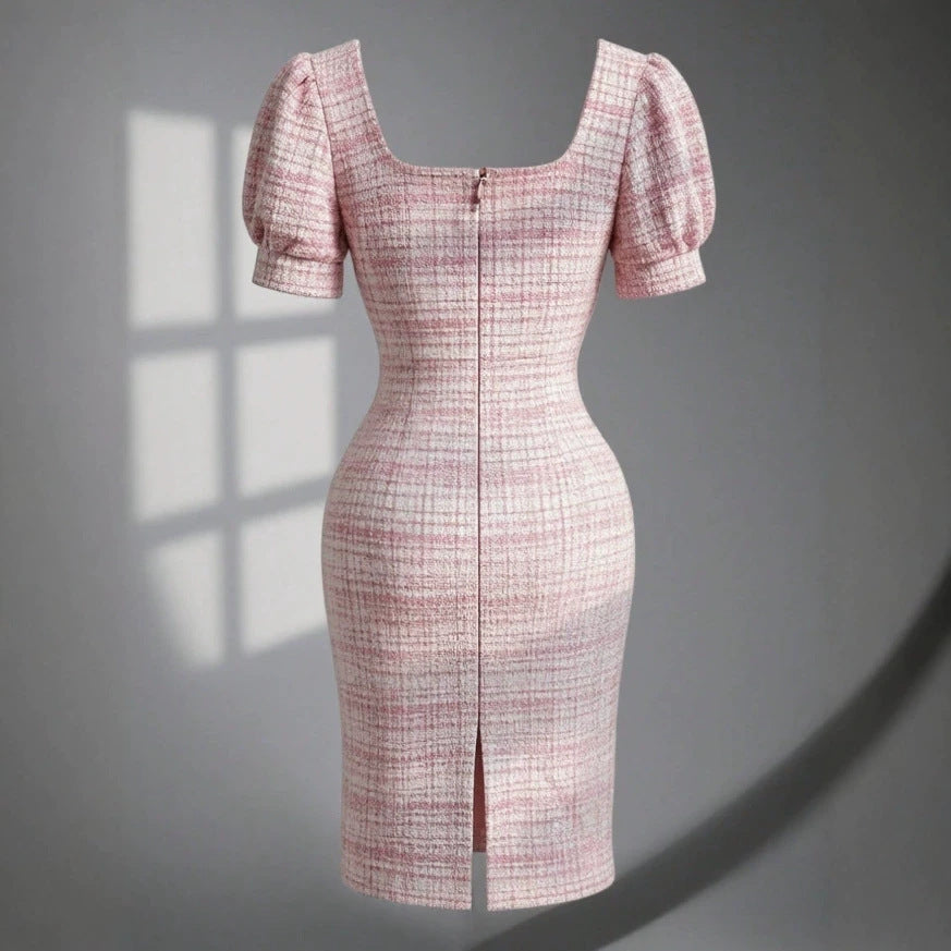 fall/winter new arrivals: european and american style single-breasted french vintage chanel-inspired dress