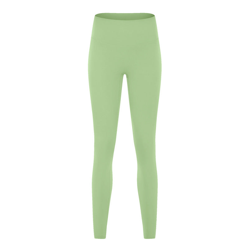 Summer high-waisted butt-lifting yoga pants - no camel toe, stretchy, workout leggings, 7/8 length, barely-there feel - yoga apparel 19108