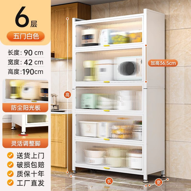 Kitchen storage rack floor-standing multi-functional home appliance storage cabinet cabinet shelf for home spice rack cabinet cupboard