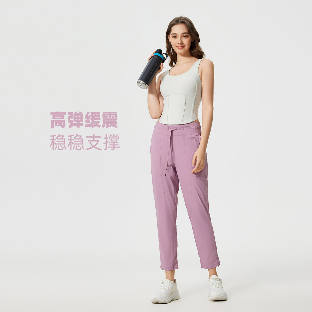 Shortsilmslimming look sports vest for women with chest pad, nude feel, comfortable back, sleeveless fitness yoga wear d25056