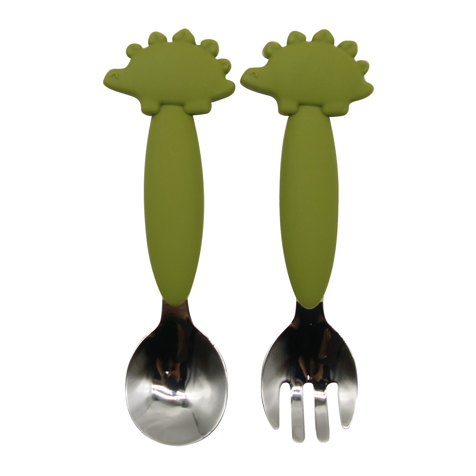 Come to the picture to customize the logo baby silicone dinosaur bowl tableware set children's complementary food bowl fork spoon bib tableware set