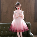 Elsa dress girls new arrivalknittingsweaterkids elsa skirt 3-14 years old dressfall and winter style birthday